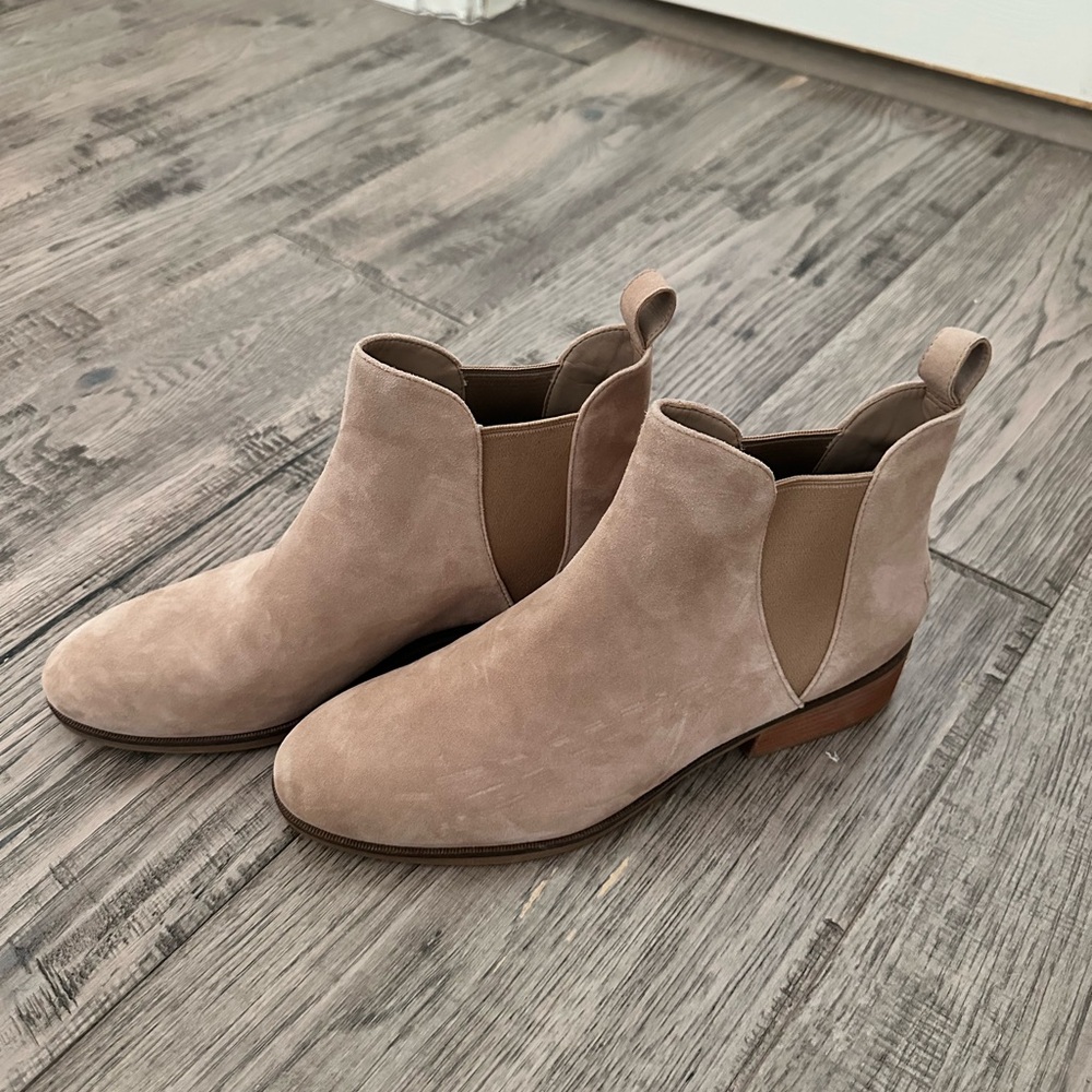Cole Haan Suede Tan Ankle Booties